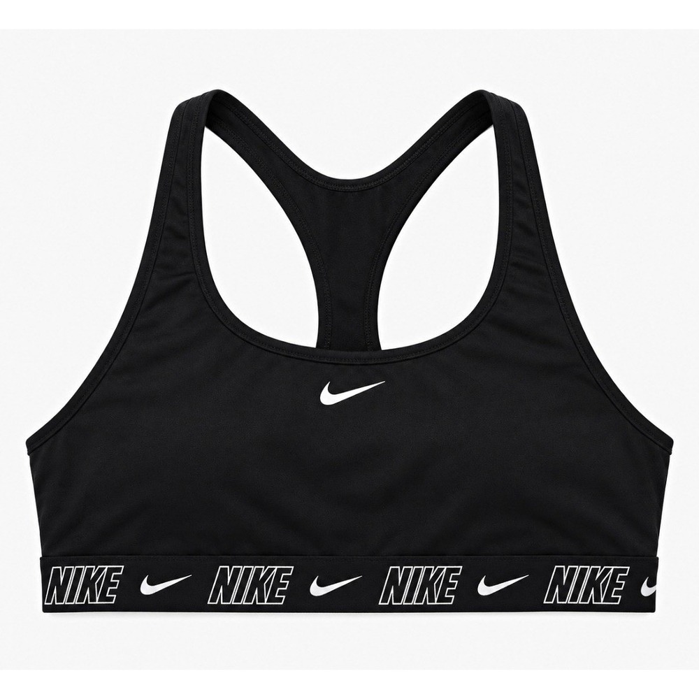 Nike Swim Girls Racerback Sports Top, Black/White, XL, NWT
